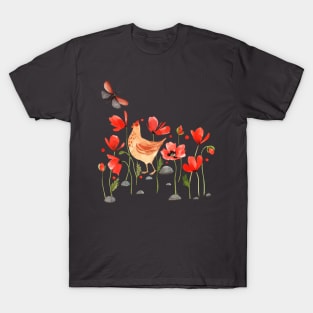 Chicken and the Poppy Meadow T-Shirt